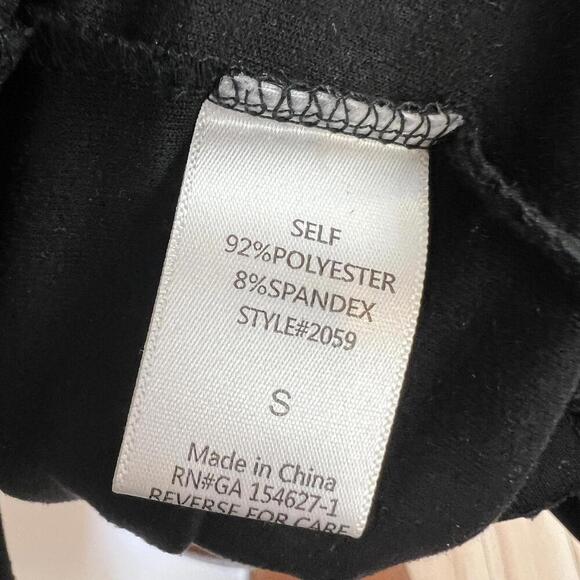 JOH women's Size Small Black Long Sleeve A Line Sweater Dress Faux Suede Gogo - Picture 10 of 10